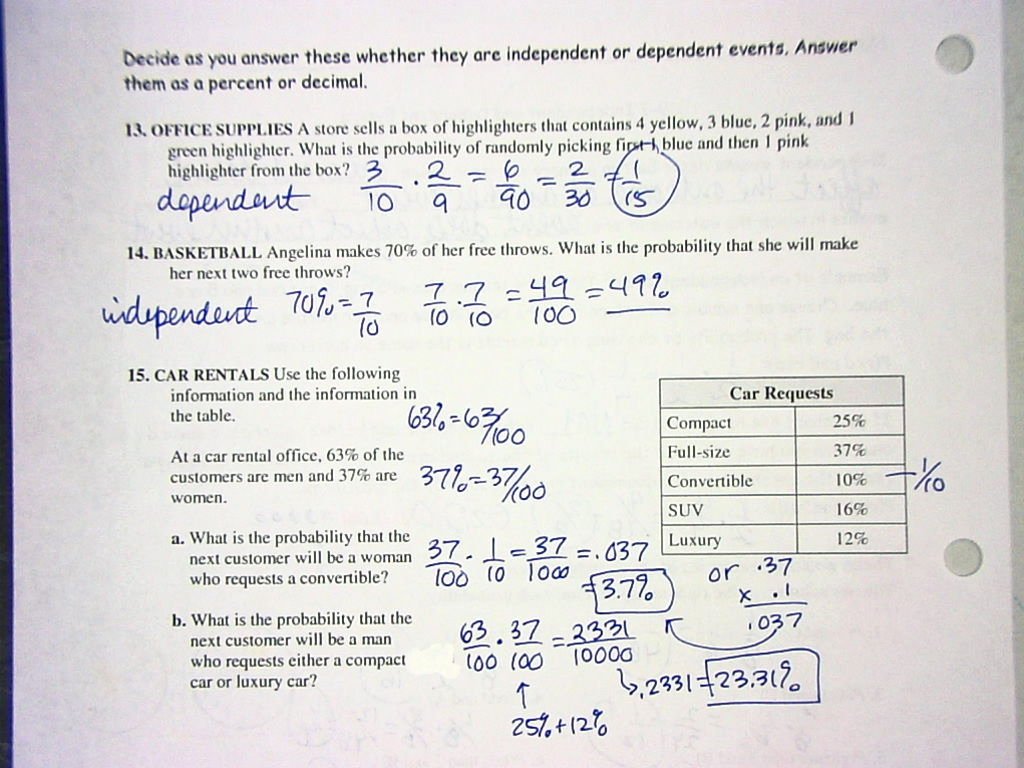 Probability Of Compound events Worksheet Awesome Math 7 Accelerated with Mrs Vandyke October 2015
