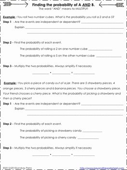 Probability Of Compound events Worksheet Awesome Probability Of Pound events by Lindsay Perro