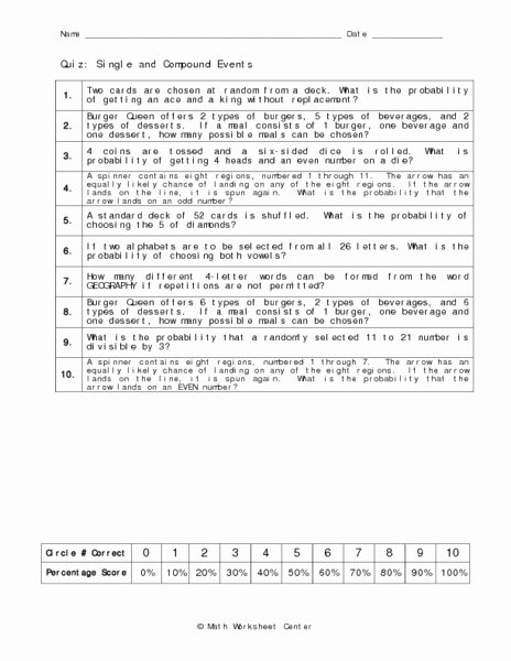 Probability Of Compound events Worksheet Luxury Pound events Lesson Plans &amp; Worksheets