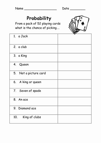 50 Probability Worksheet High School Chessmuseum Template Library
