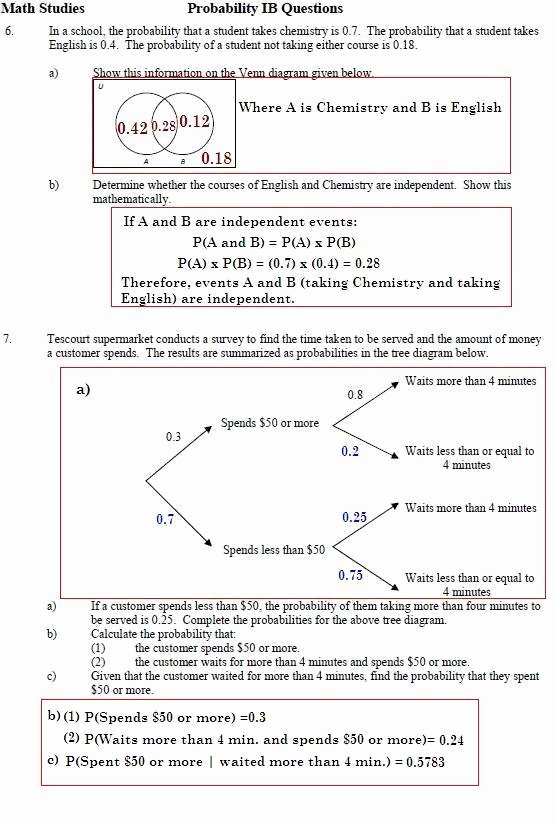 Probability Worksheet with Answers Awesome southwest Math Stu S Page before Watching All Of the