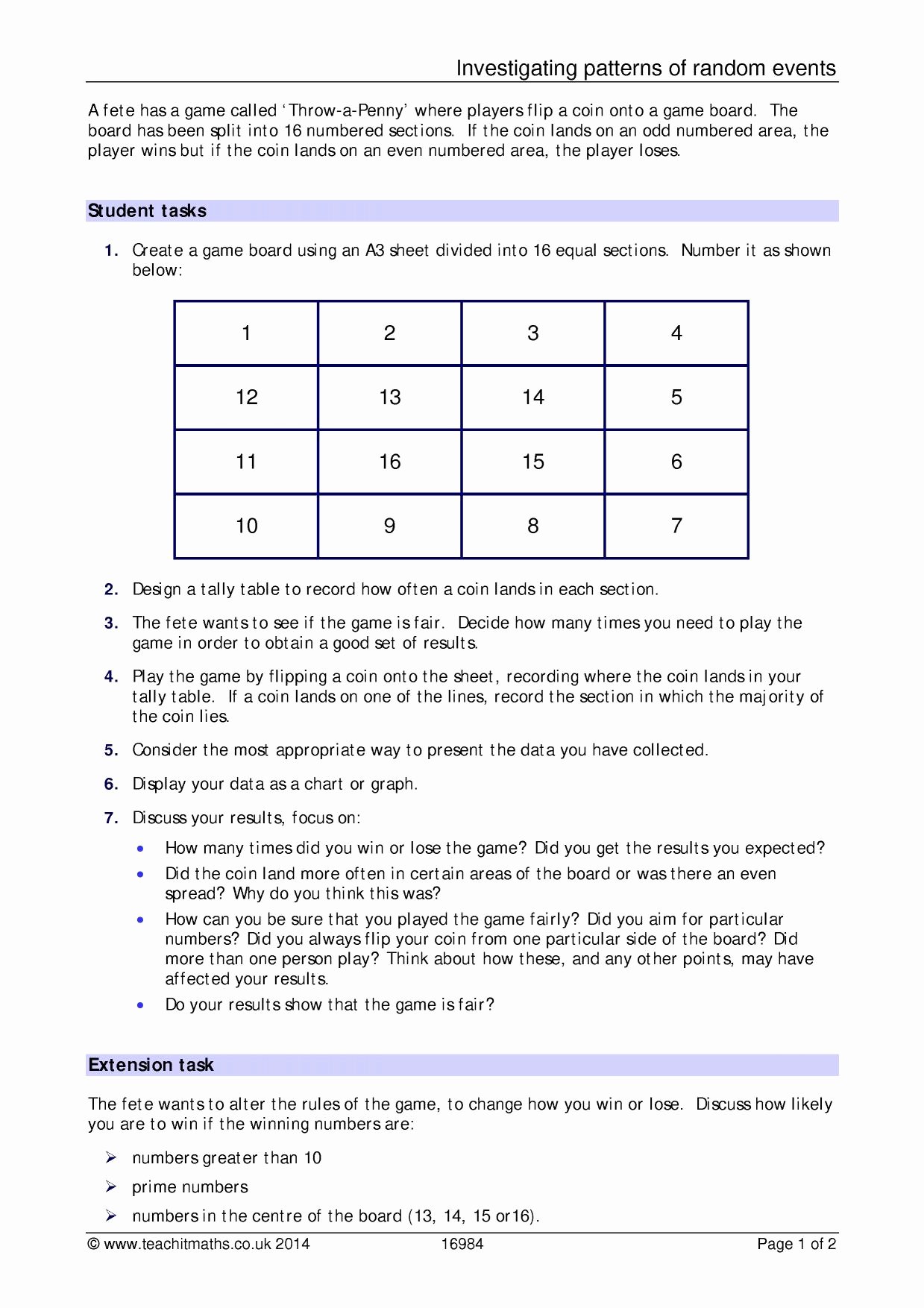 Probability Worksheet with Answers Awesome Worksheet A3 Single event Probability Answers