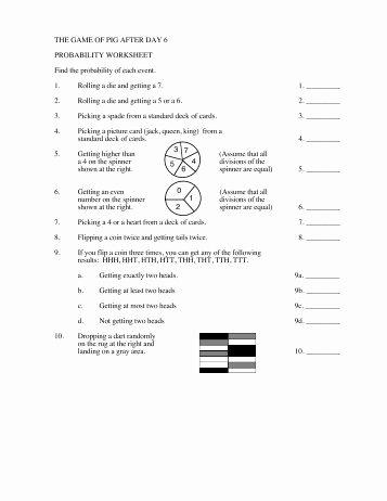 Probability Worksheet with Answers Beautiful Probability Worksheet Ship