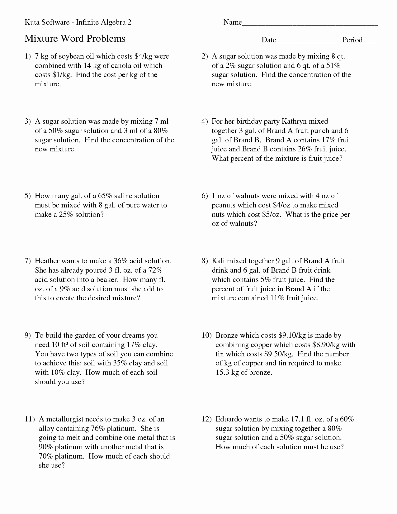 Problem and solution Worksheet Beautiful 7 Best Of Mixtures and solutions Worksheets