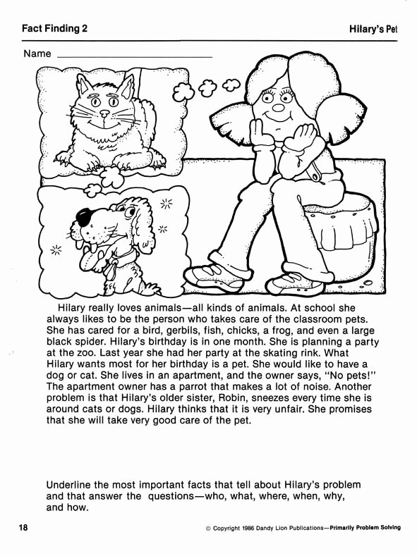 Problem and solution Worksheet Best Of Problem solving Activities for 1st Graders