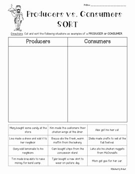 Producer Consumer Decomposer Worksheet Inspirational Producers and Consumers Cut and Paste sorting Worksheet