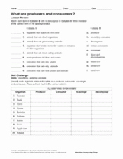 Producer Consumer Decomposer Worksheet Lovely What are Producers and Consumers Teachervision