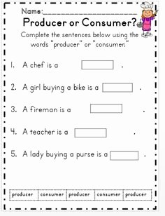 producers and consumers worksheet luxury consumer or producer sort sheet economics first grade of producers and consumers worksheet 1