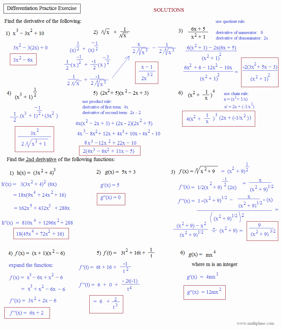 50 Product And Quotient Rule Worksheet