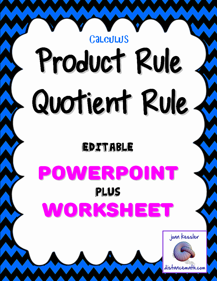 Product and Quotient Rule Worksheet Unique Calculus Derivatives Product Rule Quotient Rule Powerpoint