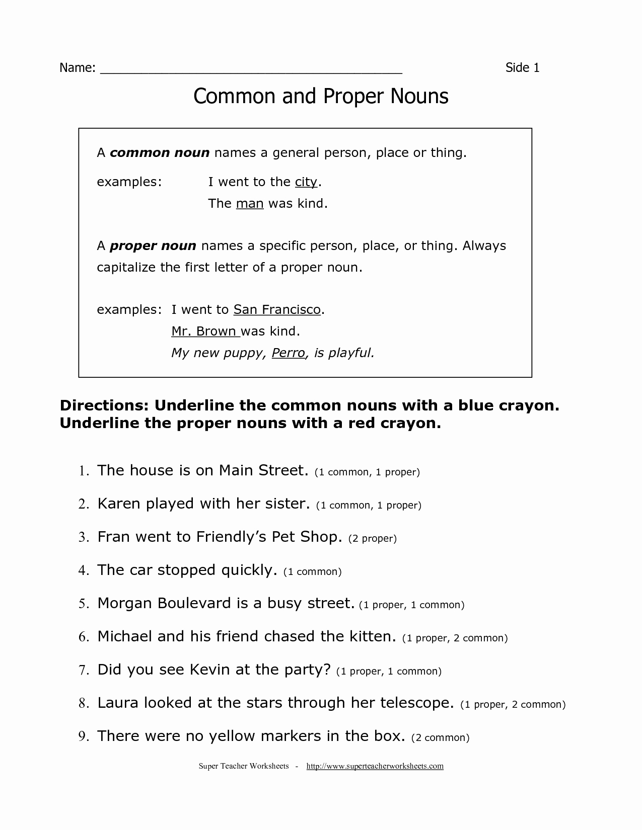 Proper Nouns Worksheet 2nd Grade Fresh 15 Best Of Parts Speech Worksheets 7th Grade