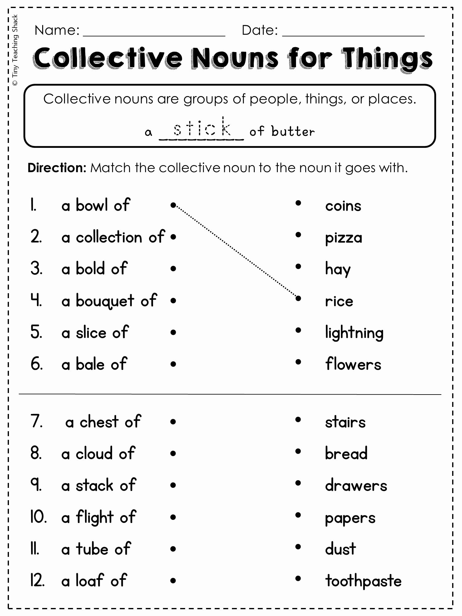 Nouns Worksheet Pack Common Proper Abstract Collective Pronouns