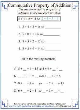 Properties Of Equality Worksheet Beautiful Mutative Property Of Addition Definition &amp; Worksheets
