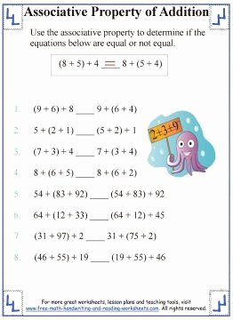 Properties Of Equality Worksheet Inspirational associative Property Of Addition