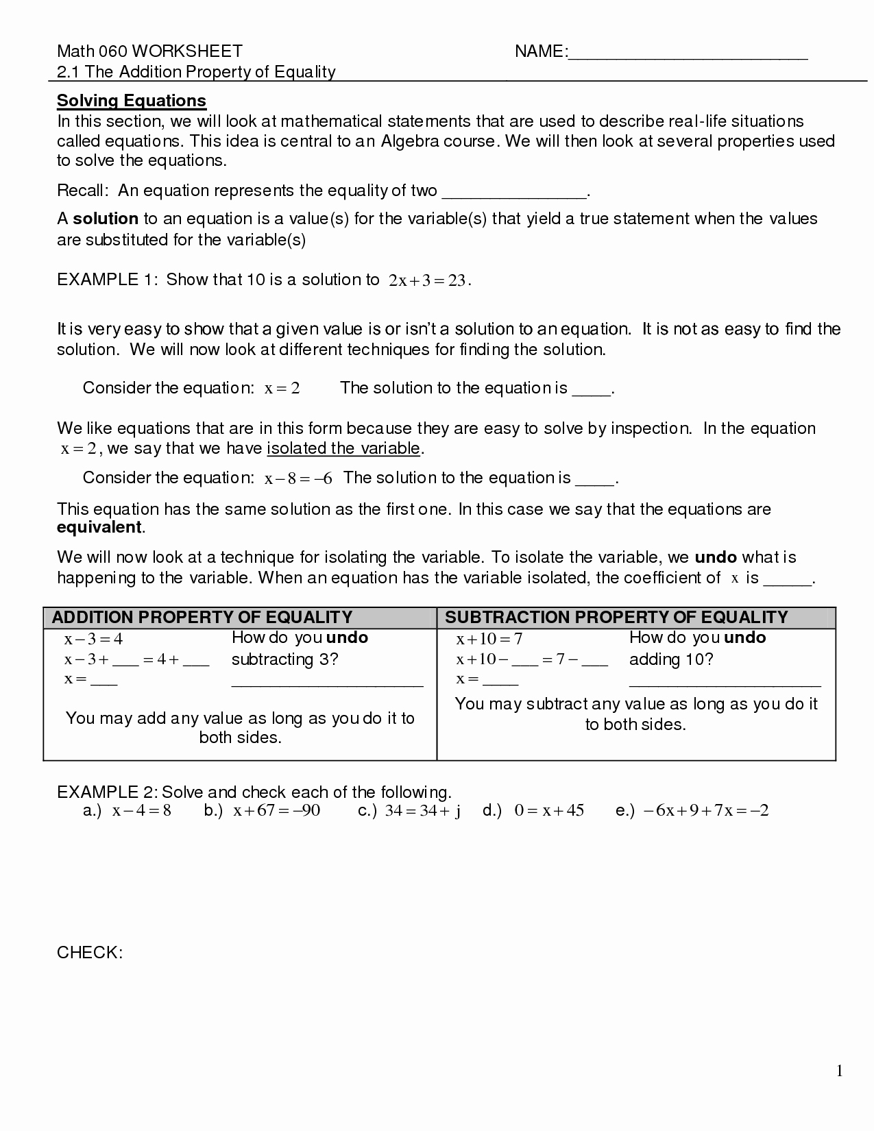 Properties Of Equality Worksheet Lovely 12 Best Of Equality Property Addition Worksheets