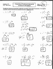 Properties Of Exponents Worksheet Answers Best Of Properties Of Rational Exponents Homework Answer Key
