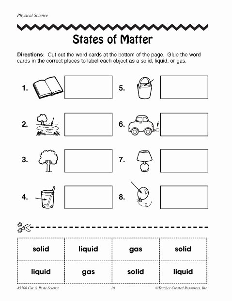 Properties Of Matter Worksheet Pdf Lovely Free Printable Phases Of Matter Worksheets