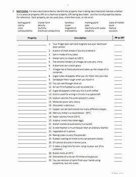 Properties Of Matter Worksheet Pdf New Properties Of Matter Review Worksheet Editable by