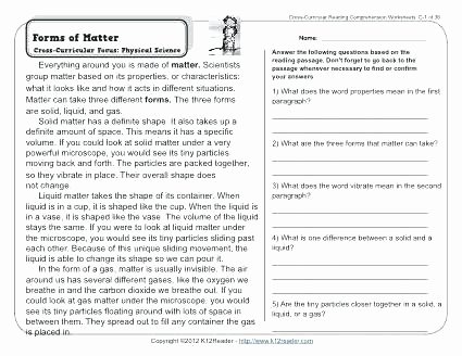 Properties Of Matter Worksheet Pdf Unique Matter Worksheets Pdf – Devopscr