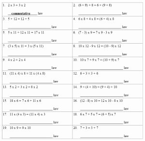 Properties Of Numbers Worksheet Awesome Free Distributive Property Worksheets