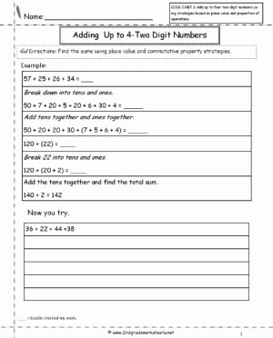 Properties Of Operations Worksheet Unique Mutative Property Addition Worksheets 2nd Grade