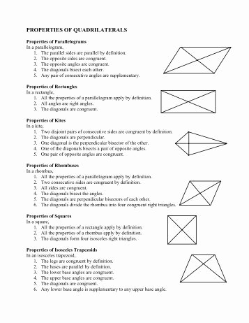 Properties Of Parallelograms Worksheet Luxury Quadrilateral Worksheet