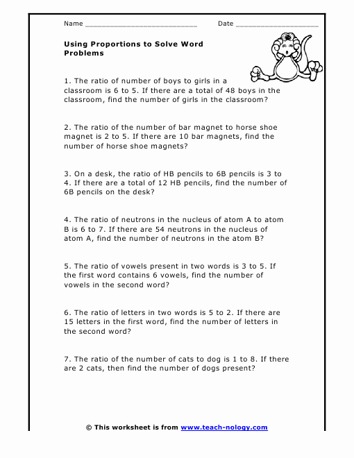 Proportion Word Problems Worksheet Beautiful Using Proportions to solve Word Problems