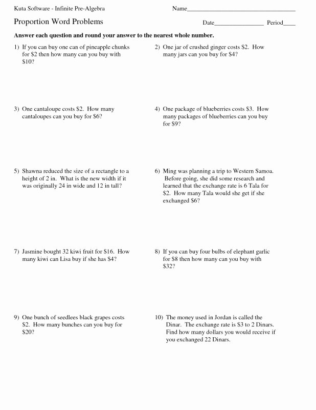 Proportion Word Problems Worksheet Lovely Proportion Worksheet