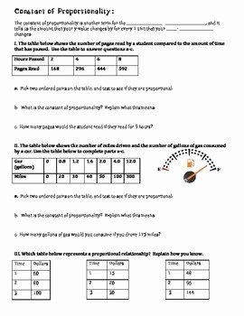 Proportional and Nonproportional Relationships Worksheet Awesome Direct Variation and Constant Of Proportionality by Math