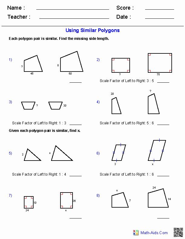 Proportions and Similar Figures Worksheet Fresh Geometry Worksheets
