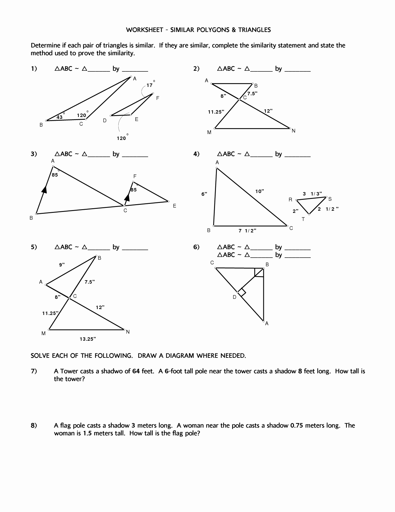 50 Proportions And Similar Figures Worksheet Chessmuseum Template Library