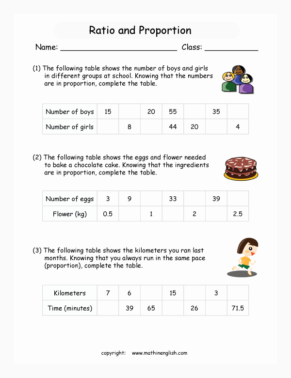 Proportions Worksheet 6th Grade Awesome Plete the Ratio Proportion Tables Of Each Problem