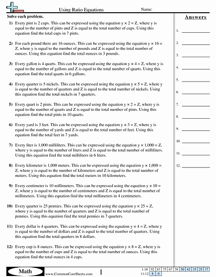 Proportions Worksheet 6th Grade Beautiful Ratio Worksheets