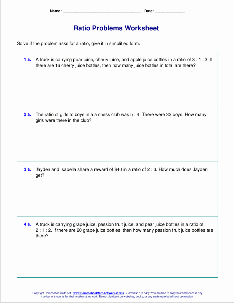 Proportions Worksheet 6th Grade Best Of Free Worksheets for Ratio Word Problems