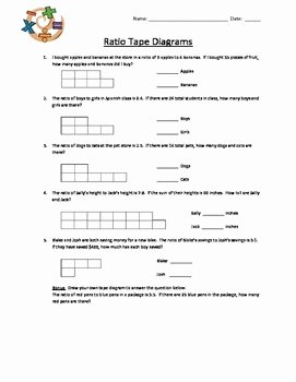 Proportions Worksheet 6th Grade Best Of Tape Diagram Ratios Worksheet