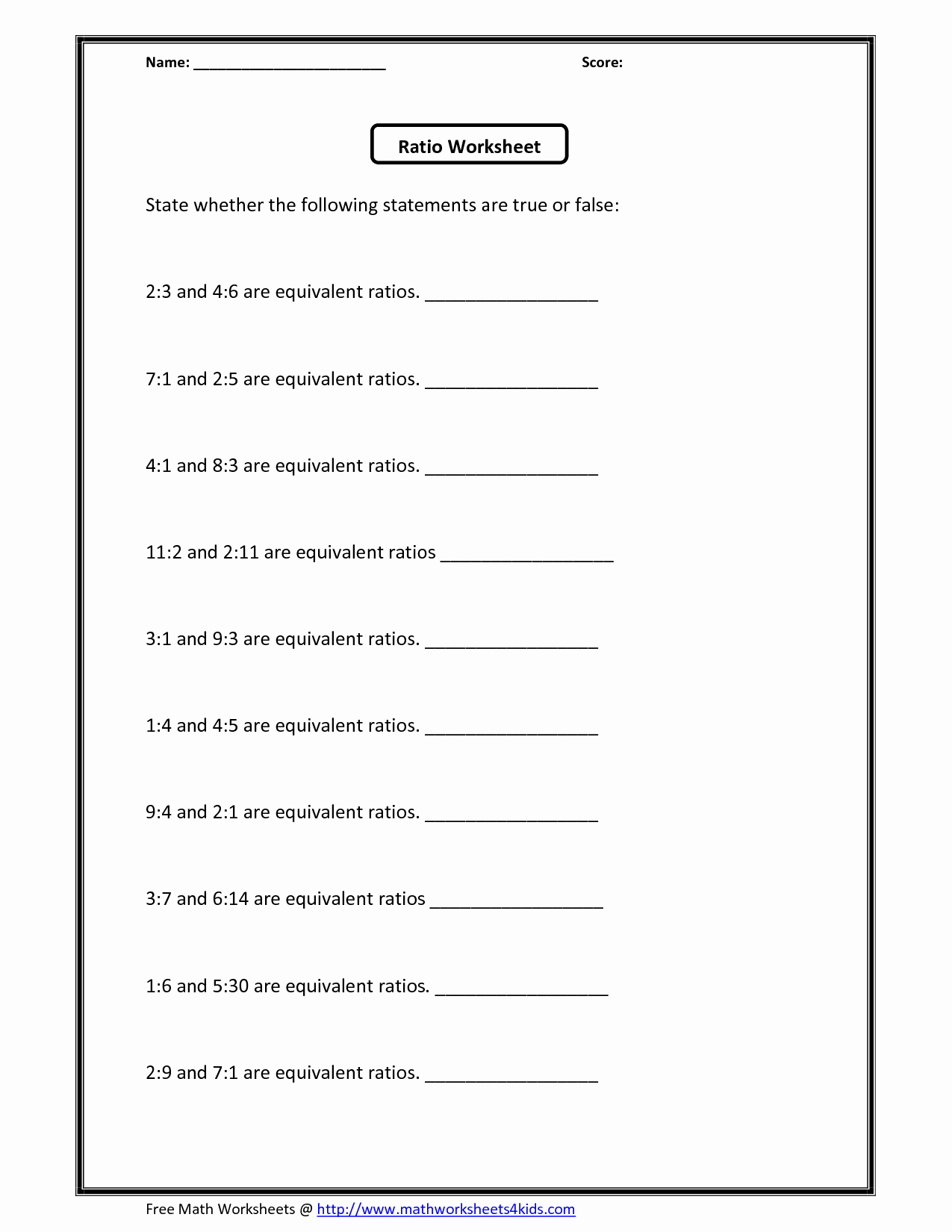 Proportions Worksheet 6th Grade New 10 Best Of Proportion Problems Worksheet 6th