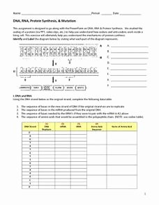 Protein Synthesis Review Worksheet Answers Lovely Dna Rna Protein Synthesis &amp; Mutation 9th Higher Ed