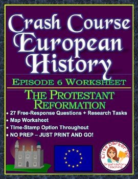 Protestant Reformation Worksheet Answers Fresh Crash Course European History Episode 6 Worksheet