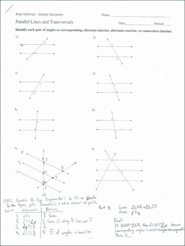Proving Lines Parallel Worksheet Answers Inspirational Transversal and Parallel Lines Worksheets – Openlayers