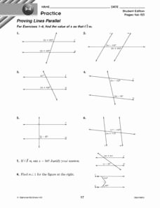 Proving Lines Parallel Worksheet Inspirational Proving Lines Parallel Worksheet