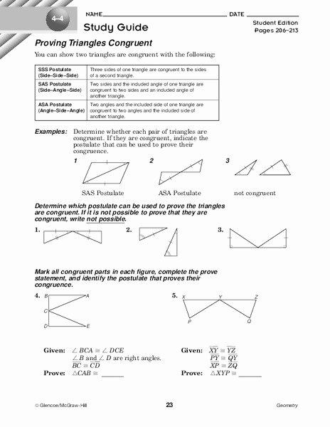 Proving Triangles Congruent Worksheet Fresh Proving Triangles Congruent Worksheet for 10th Grade