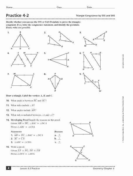Proving Triangles Congruent Worksheet Luxury Triangle Congruence Worksheet Answers