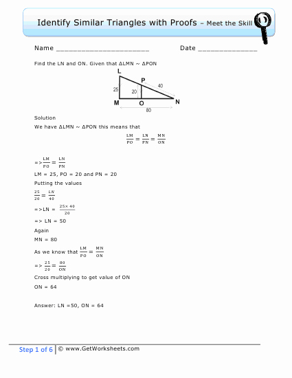 Proving Triangles Similar Worksheet Lovely Proving Similar Triangles Worksheets