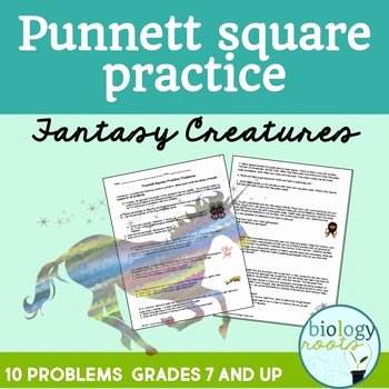 Punnett Square Practice Problems Worksheet Unique Genetics Punnett Square Practice Worksheet by Biology