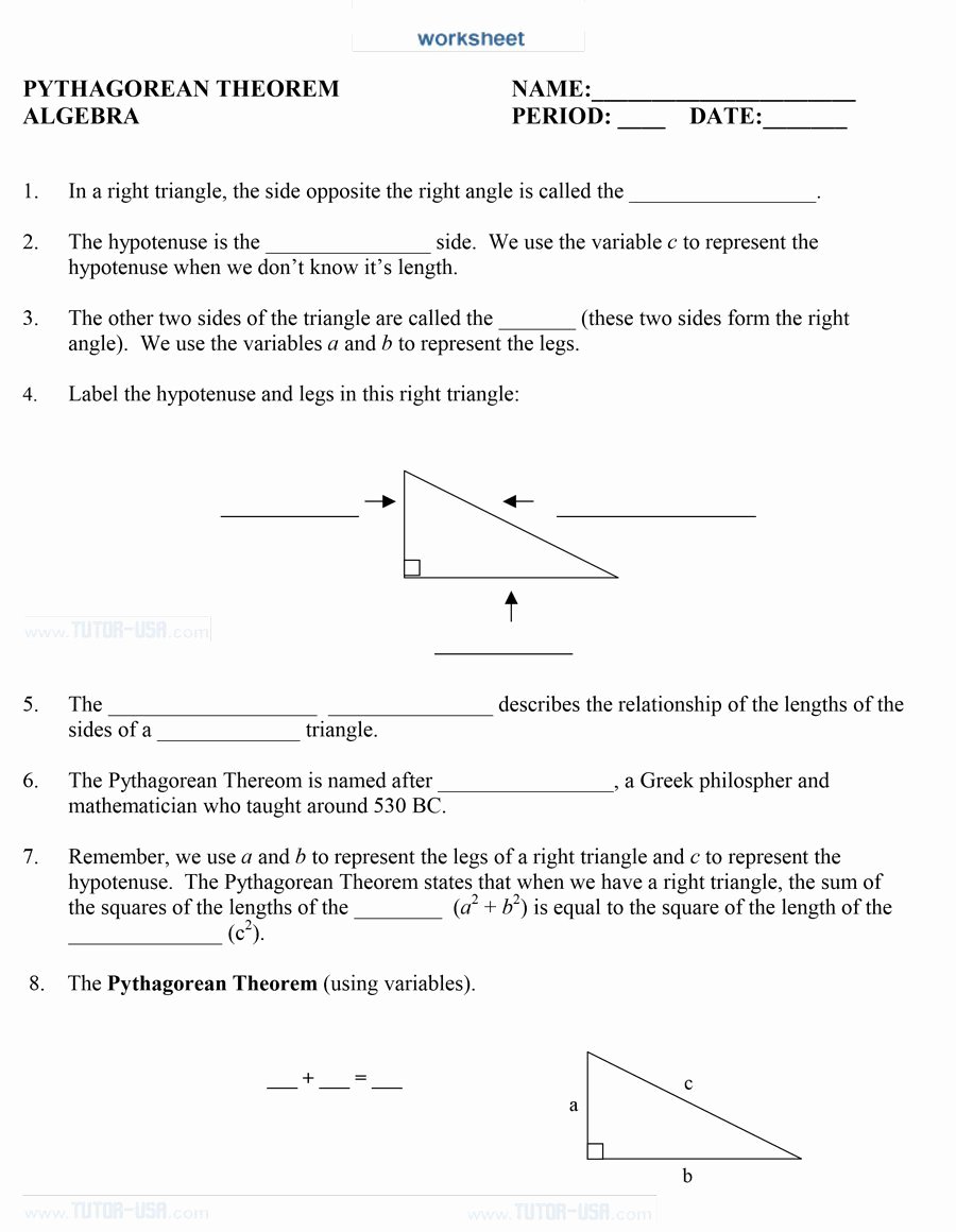 Pythagoras theorem Worksheet Pdf Awesome 48 Pythagorean theorem Worksheet with Answers [word Pdf]