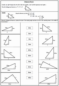 Pythagoras theorem Worksheet Pdf Fresh Pythagorean theorem Worksheet by 123 Math