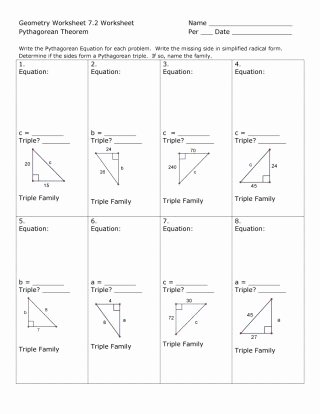 Pythagoras theorem Worksheet Pdf Lovely 48 Pythagorean theorem Worksheet with Answers [word Pdf]
