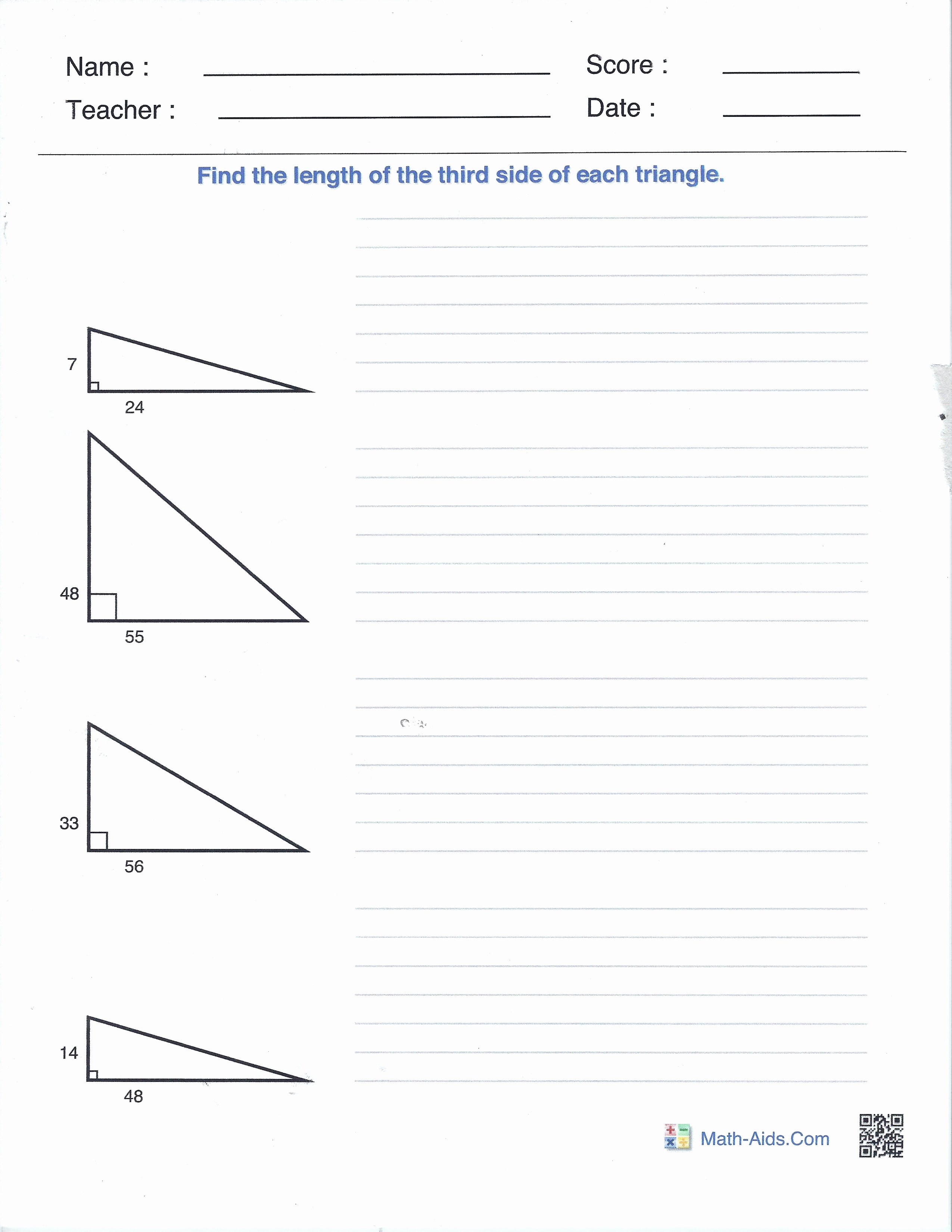 Pythagoras theorem Worksheet Pdf Lovely Right Angles and the Pythagorean theorem