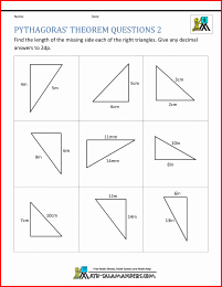 pythagoras theorem questions