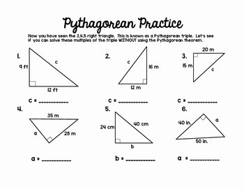 Pythagoras theorem Worksheet Pdf Luxury Pythagorean theorem Set by Middle School Math Lover